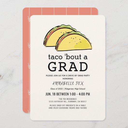 Taco Bout GRAD Drive-by Graduation Party Invitation