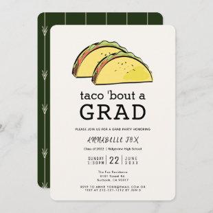 Taco Bout GRAD Green Graduation Party Invitation