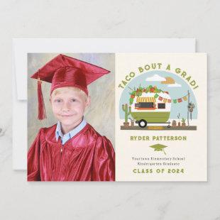 Taco Truck Green Photo Kids Graduation Card