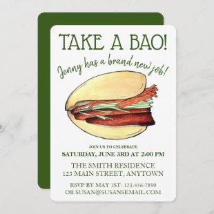 TAKE A BAO Pork Belly Bun Celebration Congrats Invitation