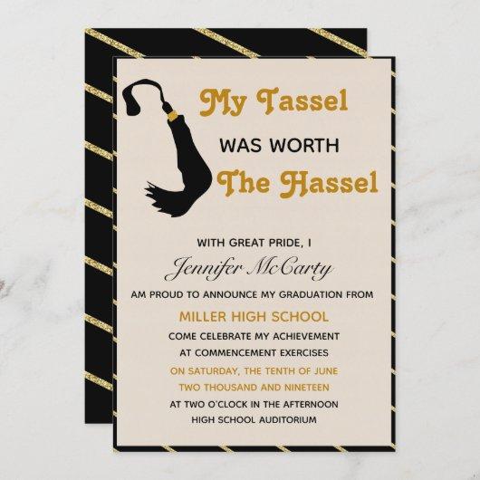 Tassel worth the Hassle Graduation Invitation