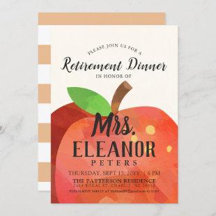 Teacher's Apple Retirement Dinner Invite