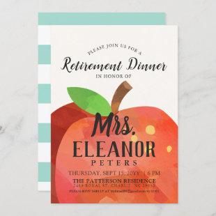 Teacher's Apple Retirement Dinner | Party Invite