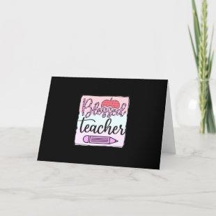 Teacher's Day Blessed Teacher Holiday Card