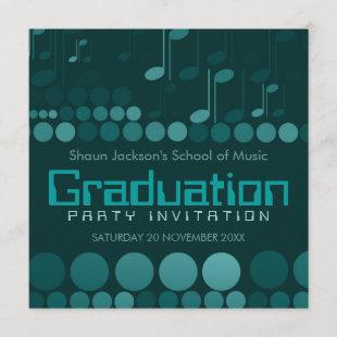Teal School of Music Graduation Invitation