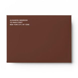 Terracotta Brown Simple Minimalist Colored Envelop Envelope