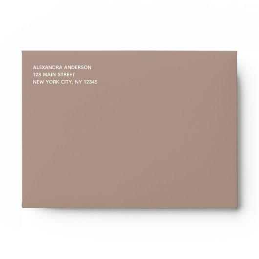 Terracotta Brown Simple Minimalist Colored Envelope