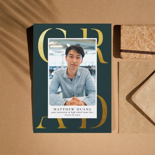 Textbook | Gold Typography Graduation Announcement