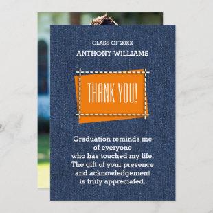 Thank You Graduation Photo Card