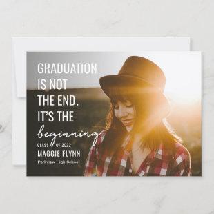 The Beginning Editable Color Graduation Invitation