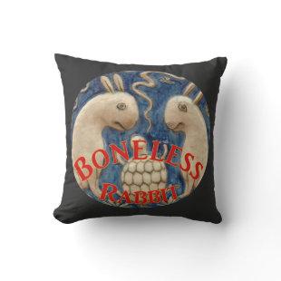 The Boneless Rabbit European Travels Throw Pillow