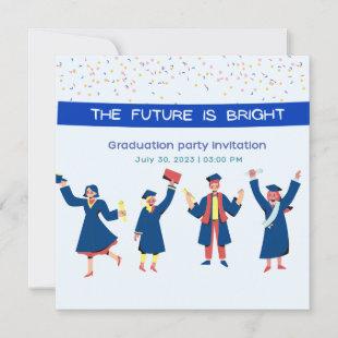 The Future Is Bright Tassel Graduation Party Photo Invitation