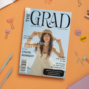 The GRAD Cover Photo Magazine Graduation Party Invitation