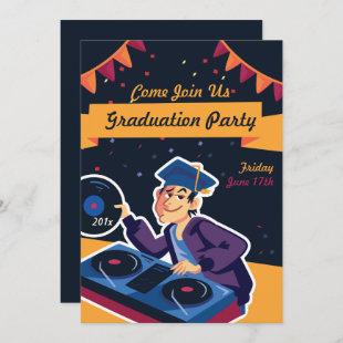 The Graduate DJ Graduation Party Invitation
