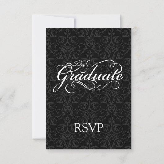 The Graduate, Elegant Black RSVP Card