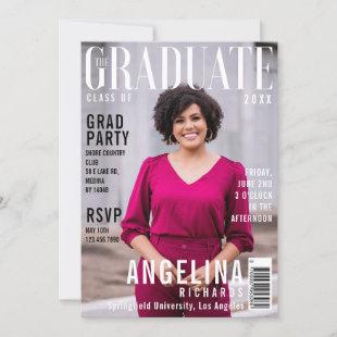 The Graduate Trendy Magazine Cover Grad Party Invitation