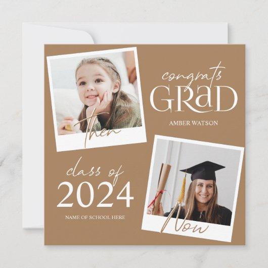 Then And Now | 2 Photo Graduation Announcement