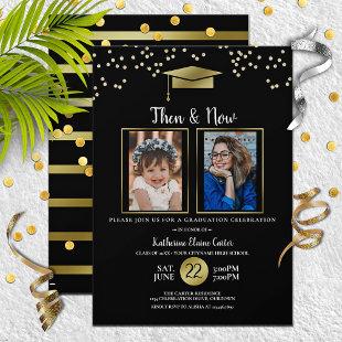 Then and Now Photo Template Graduation Party