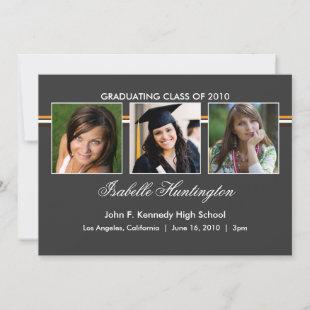 Three Photos Bar Slate Graduation Announcement