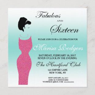 Tiara Party Fabulous And 16 16th Birthday Party Invitation