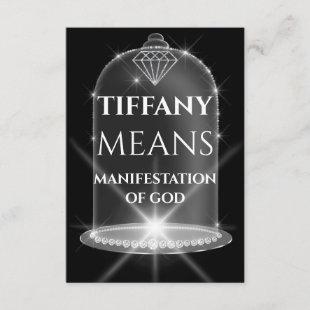 Tiffany Name Meaning Diamond Graduate Spark Invitation