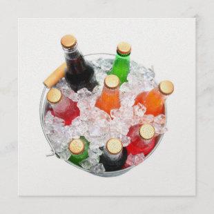Time to Chill Cold Soda Bottles Invitation