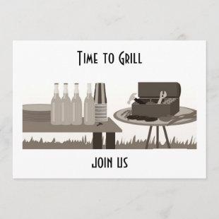 "TIME TO GRILL" ALL OCCASION INVITATION