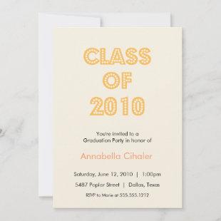 top of the class graduation invitation {orange}