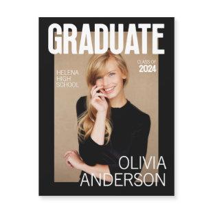 Trendy Magazine Cover Graduation Announcement