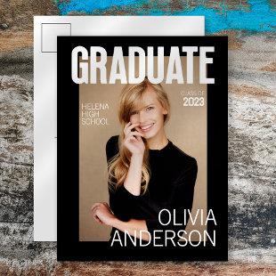 Trendy Magazine Cover Graduation Announcement