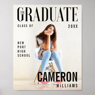 Trendy Magazine Cover Inspired Graduation Poster