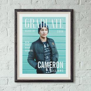 Trendy Magazine Cover Inspired Graduation Poster