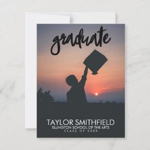 Trendy Personalized Photo Graduation Announcement