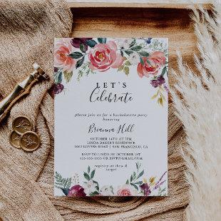 Tropical Colorful Summer Let's Celebrate Party Invitation