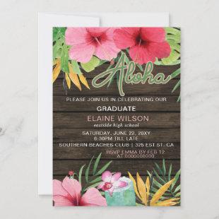 Tropical LUAU Graduation  Invitation