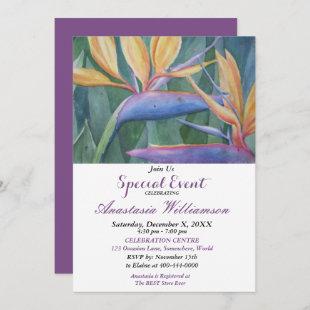 TROPICAL PARADISE PARTY EVENT INVITE