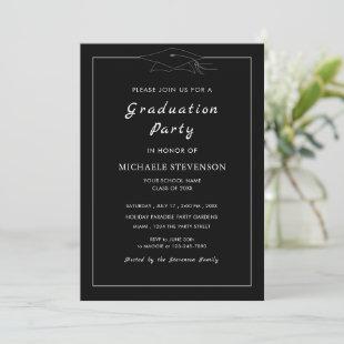 Two Color Personalized Graduation Party Invitation