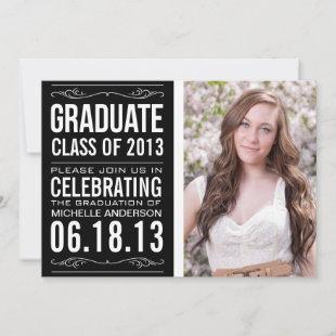 Typography Graduation Invitation Template