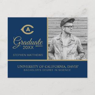 UC Davis C | Graduation Announcement Postcard
