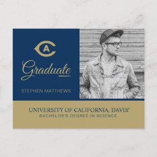 UC Davis C | Graduation Announcement Postcard