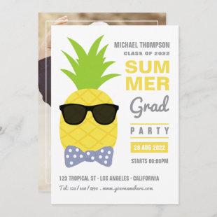 Ultimate Gray and Illuminating Pineapple Graduate  Invitation