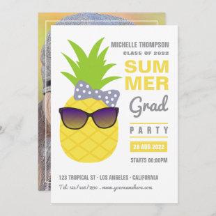 Ultimate Gray and Illuminating Pineapple Graduate Invitation