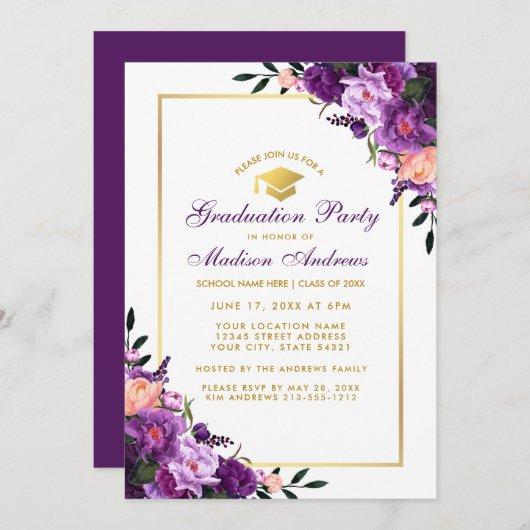 Ultra Violet Purple Graduation Party Invite PB