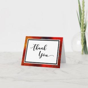 Unique, Artsy Red Thank You Card, 2