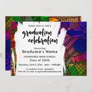 Unique, Colorful, Geometric 2 Graduation Party Invitation