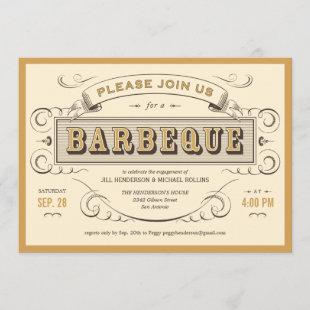 Unique Vintage BBQ Invitations
