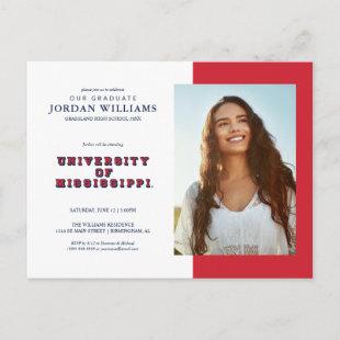 University of Mississippi | Block Type Announcement Postcard