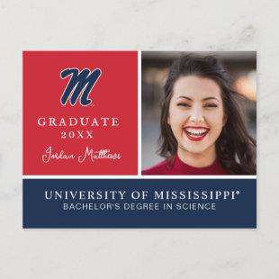 University of Mississippi | Script M Announcement Postcard