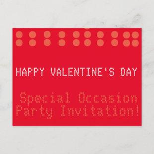 VALENTINE'S DAY PARTY INVITATION POSTCARD