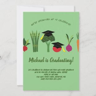 Vegetables Vegetarian Graduation Party Invitation
